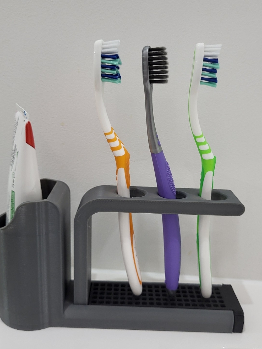 Toothbrush Holder Organizer Stand - Space-Saving Bathroom Storage